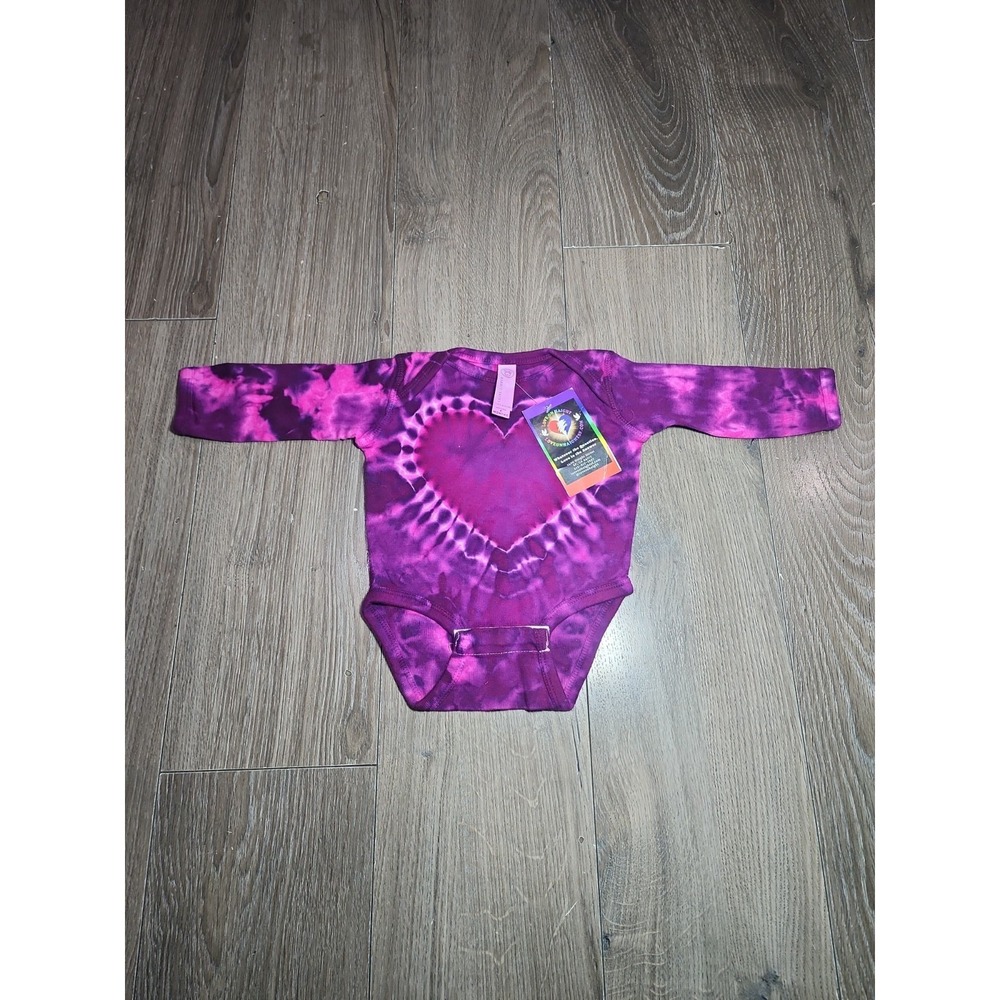 Rabbit Skins 6 Month Baby Pink Tie Dye Heart OneZ